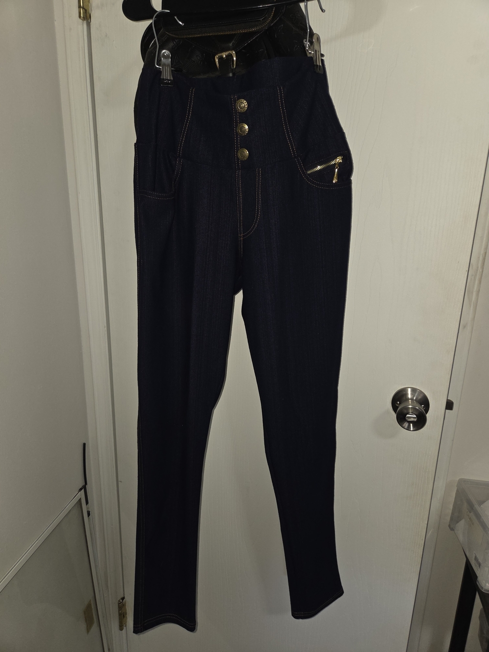 NWT Nadine West Dark Wash High Rise Denim Jeggings S/M
